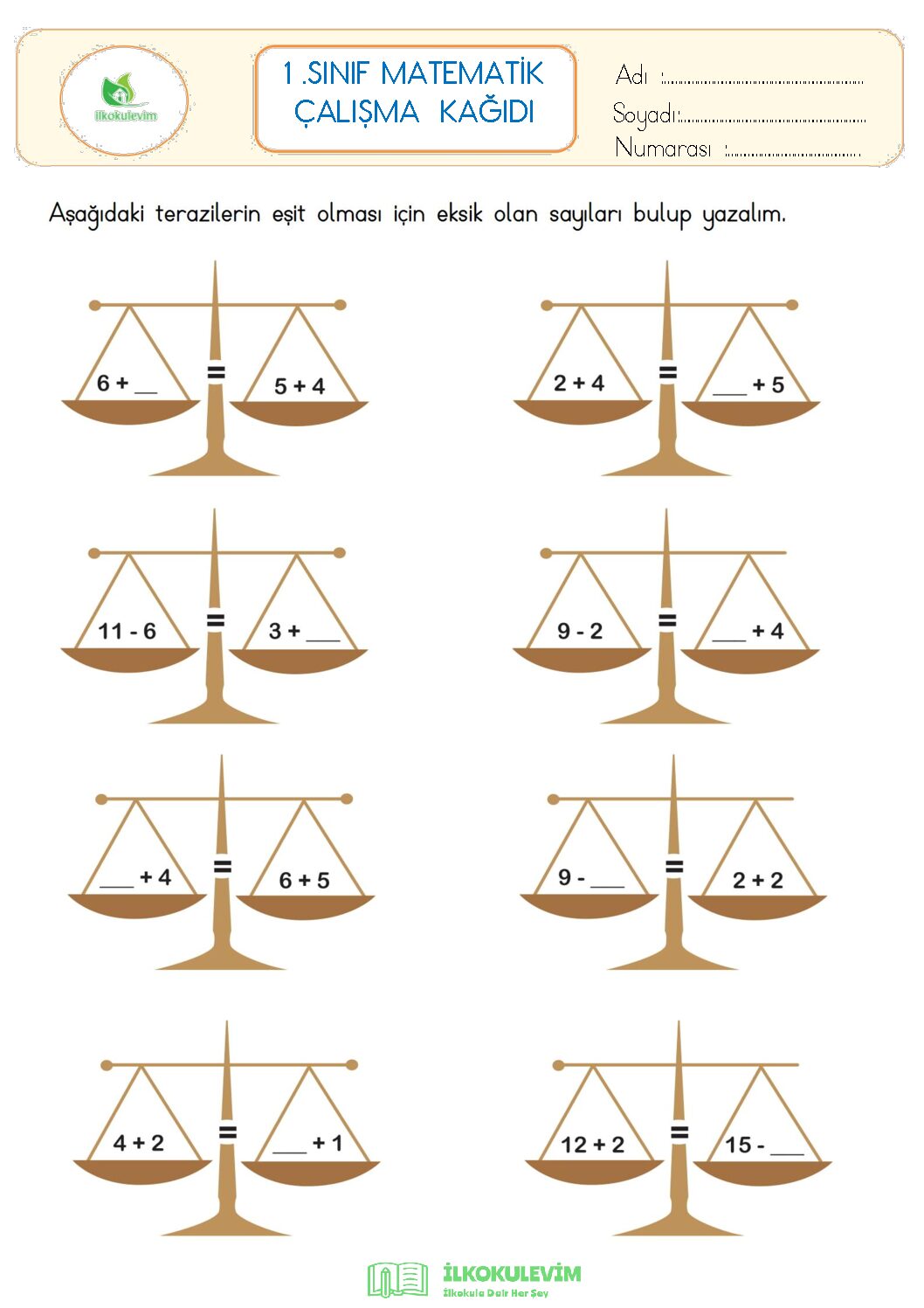 1 sinif matematik toplama isleminde verilmeyen toplanani bulma etkinligi 1 pdf