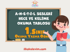 1. Sınıf ANETİL Hece ve Kelime Okuma Tablosu