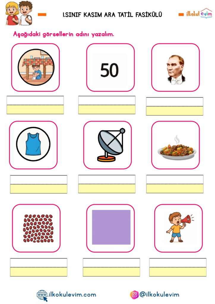 1. Sınıf Kasım Ara Tatil Fasikülü