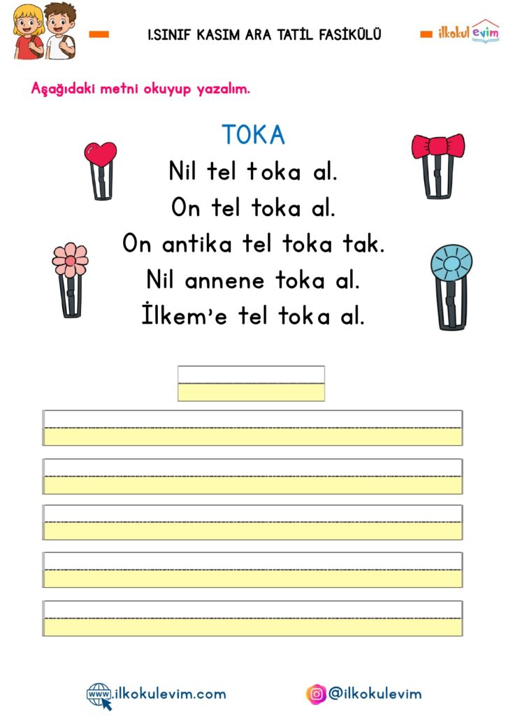 1. Sınıf Kasım Ara Tatil Fasikülü