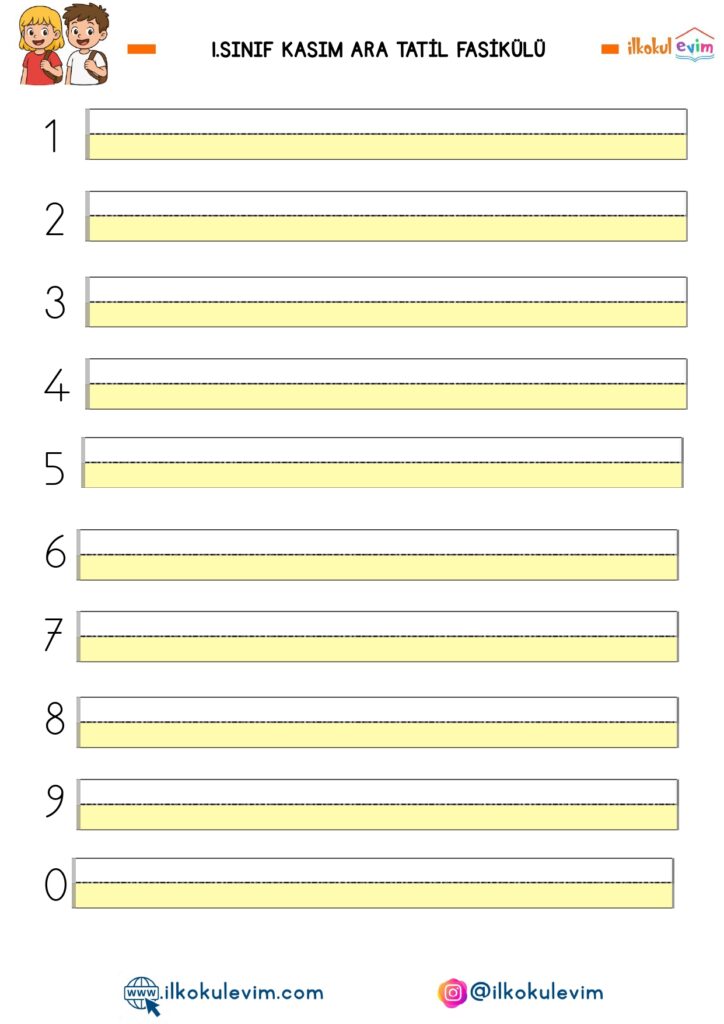1. Sınıf Kasım Ara Tatil Fasikülü