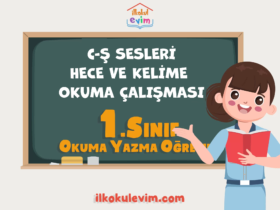 C ve Ş Sesleri Hece ve Kelime Okuma Çalışması
