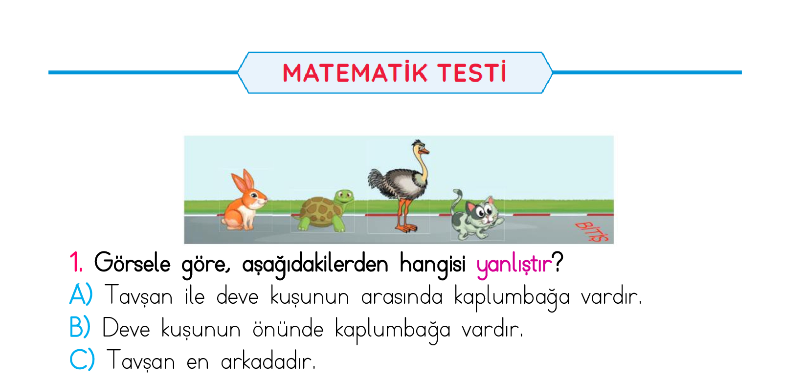 1. Sınıf Türkiye Geneli Kazanım Değerlendirme Sınavı 2