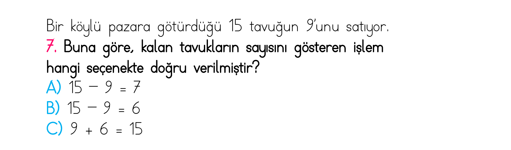 1. Sınıf Türkiye Geneli Kazanım Değerlendirme Sınavı 2
