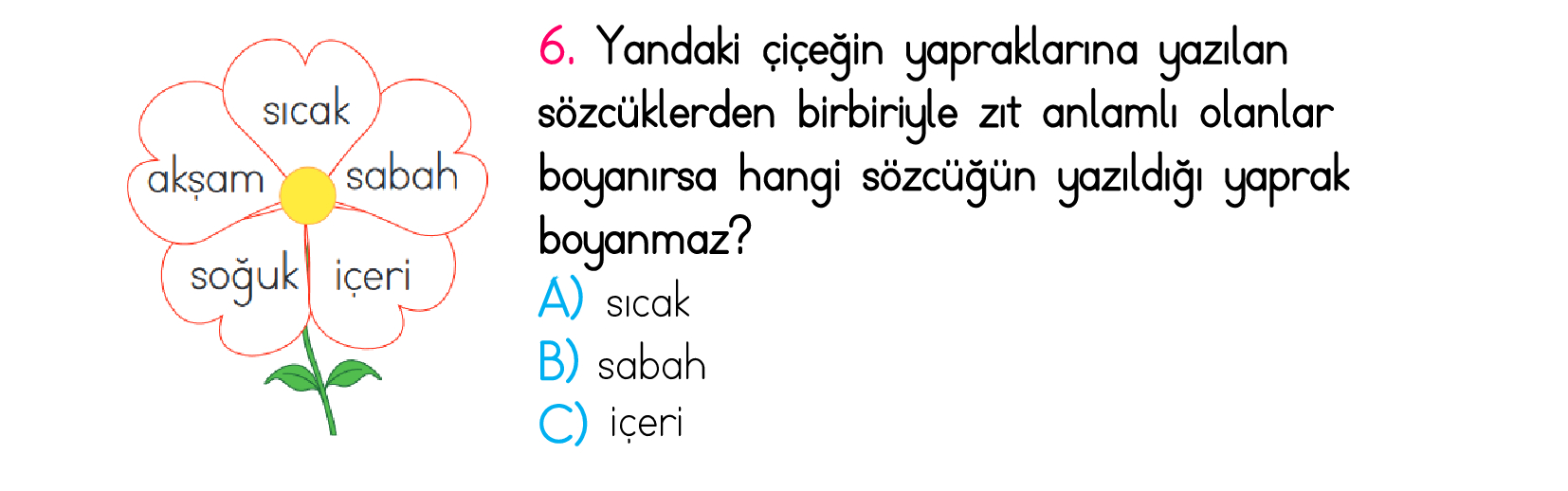 1. Sınıf Türkiye Geneli Kazanım Değerlendirme Sınavı 2