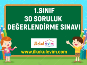 1. Sınıf 30 Soruluk Değerlendirme Sınavı