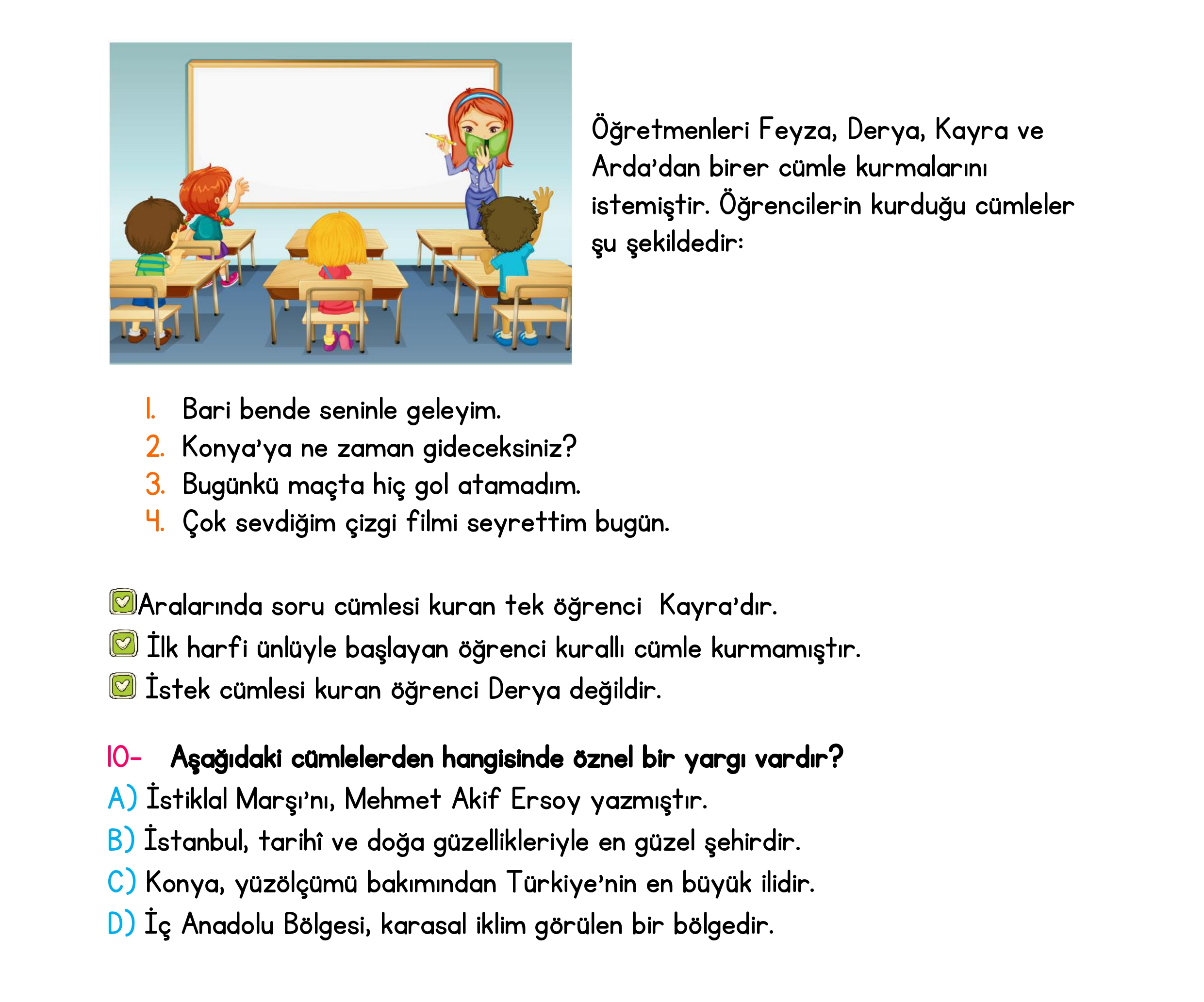 4. Sınıf Türkiye Geneli Ara Tatil Değerlendirme Sınavı