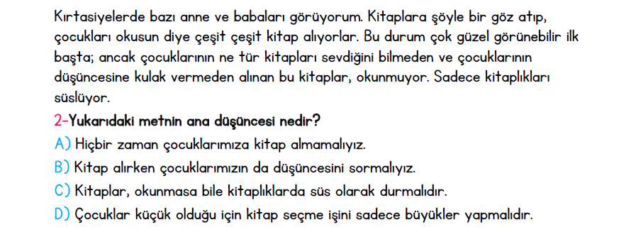 4. Sınıf Özel Okullara Hazırlık Sınavı