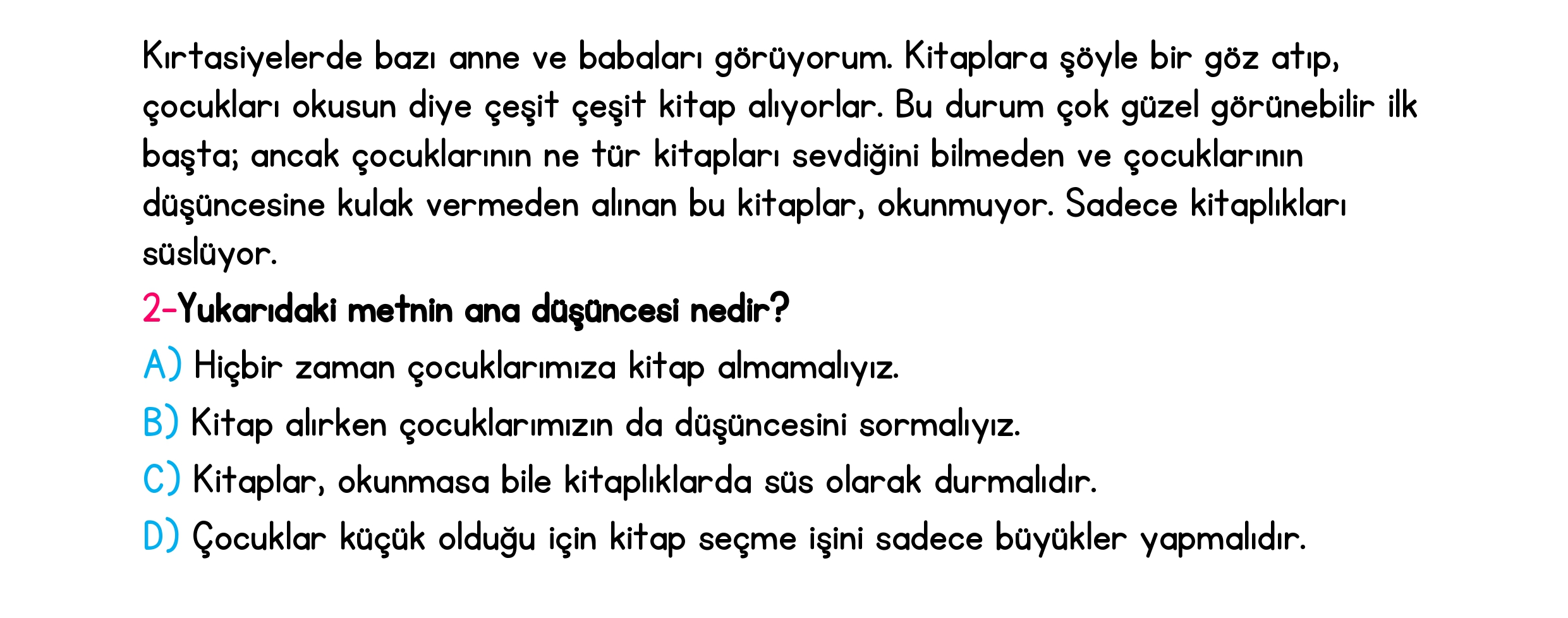 4. Sınıf Türkiye Geneli Ara Tatil Değerlendirme Sınavı