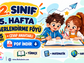 2. sınıf 5. hafta değerlendirme föyü PDF indir – 25 soru, cevap anahtarlı