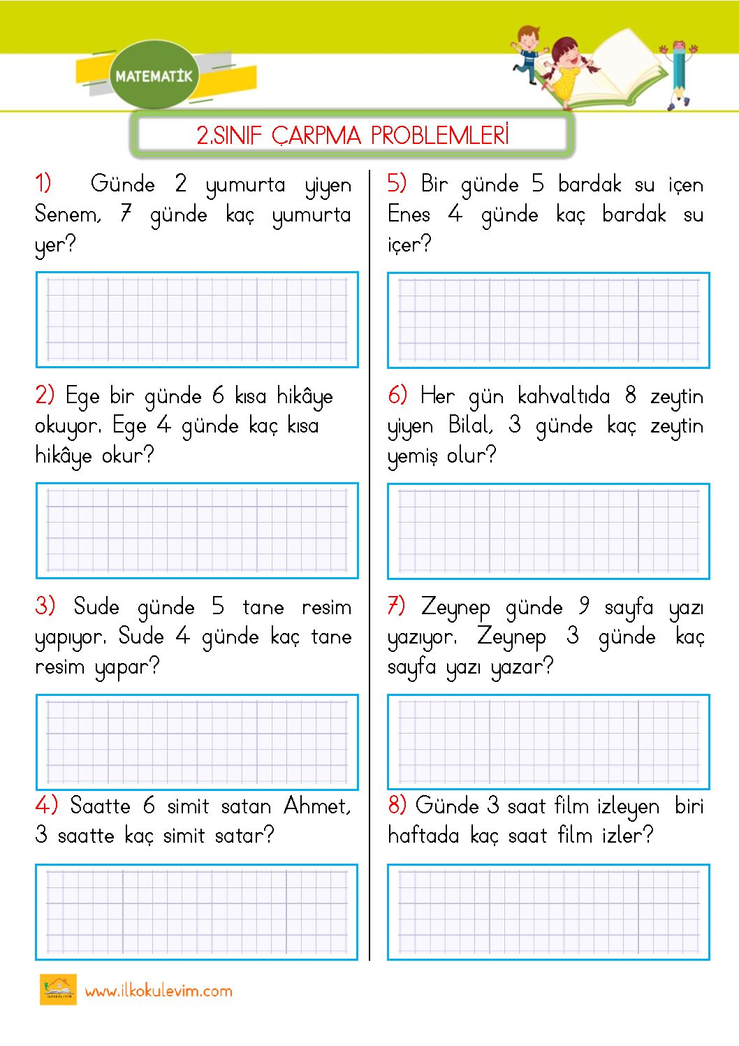 2 sinif matematik carpma islemi problemleri kolaydan zora pdf