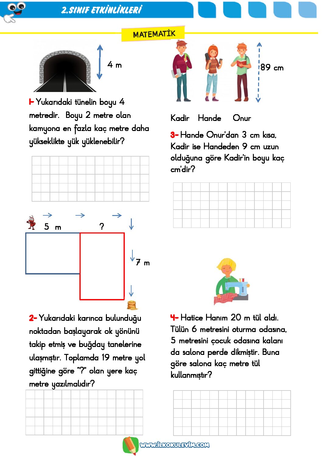 2 sinif matematik uzunluk olcme problemleri 1 pdf