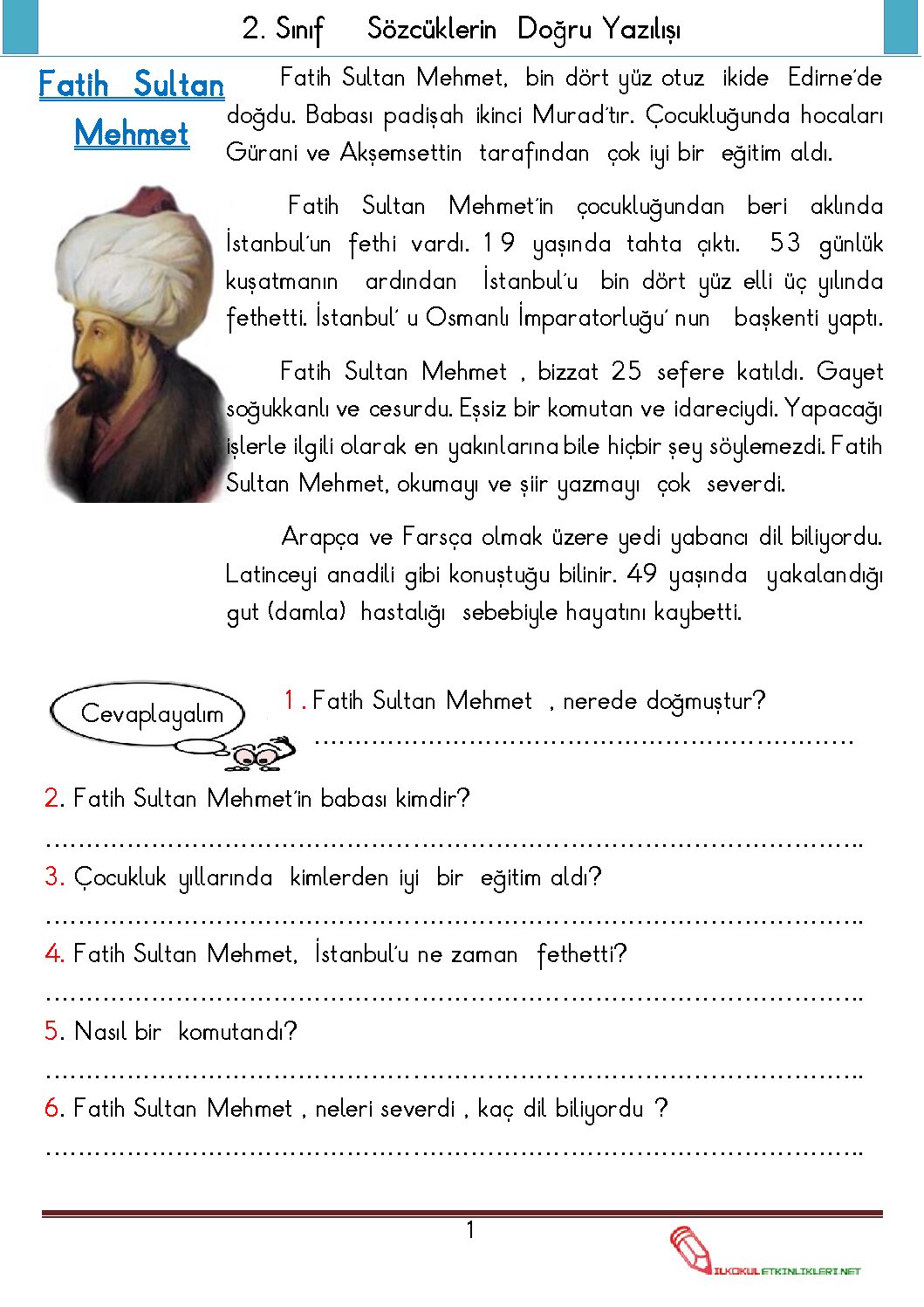 2 sinif turkce kelimelerin dogru yazilisi etkinligi 1 pdf