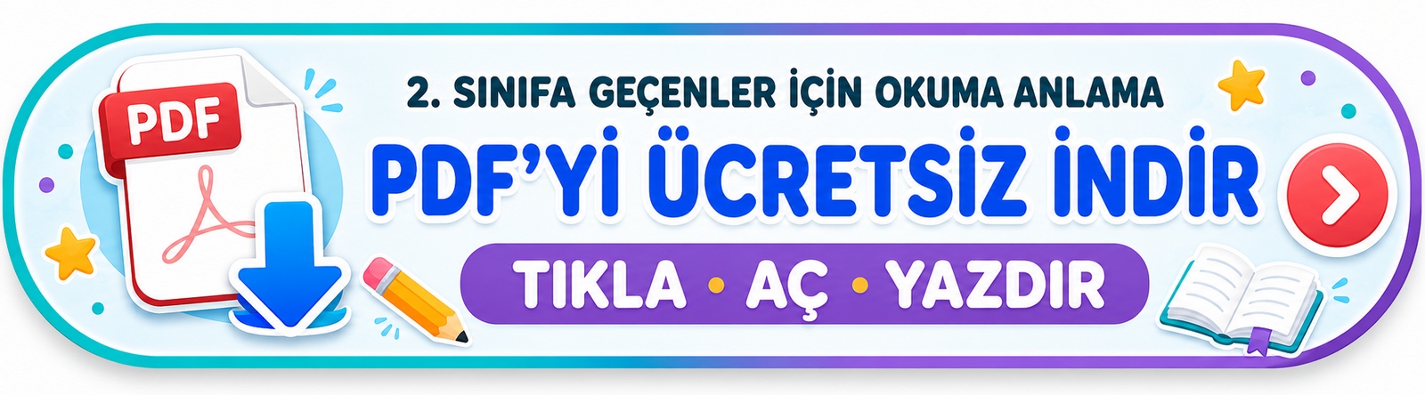2. sınıfa geçenler için okuma anlama PDF indir