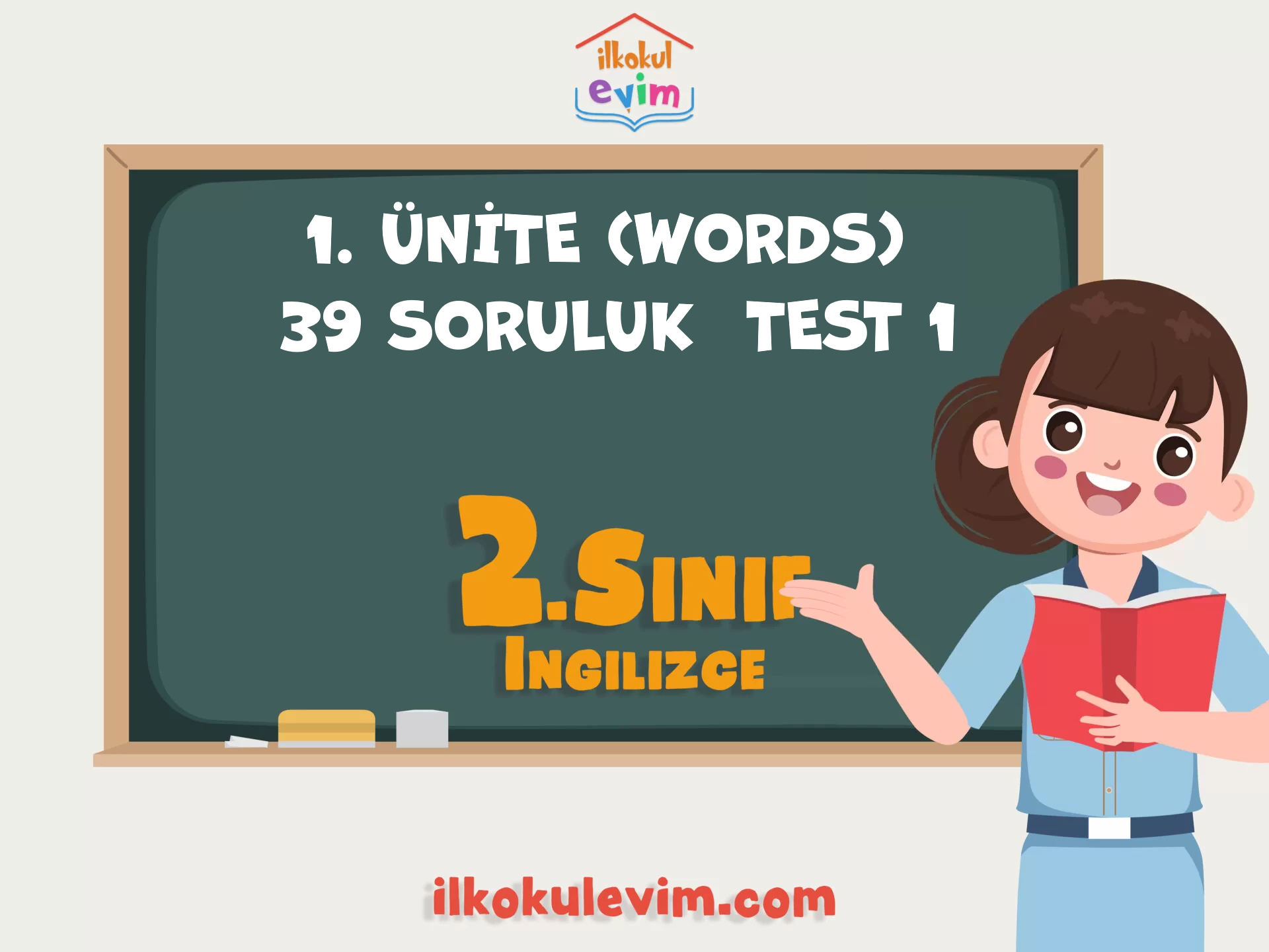 2.Sınıf İngilizce 1.Ünite (WORDS) 39 Soruluk Test-1 – İlkokul Evim ...