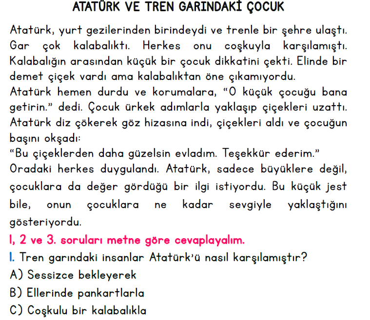 2.Sınıf 5-6-7-8. Hafta Türkçe Değerlendirme