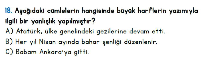 2.Sınıf 5-6-7-8. Hafta Türkçe Değerlendirme