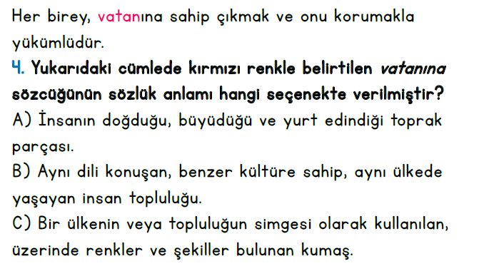 2.Sınıf 5-6-7-8. Hafta Türkçe Değerlendirme