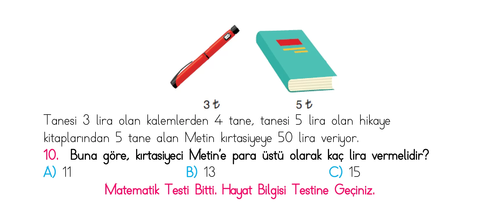 2. Sınıf Türkiye Geneli Kazanım Değerlendirme Sınavı 5