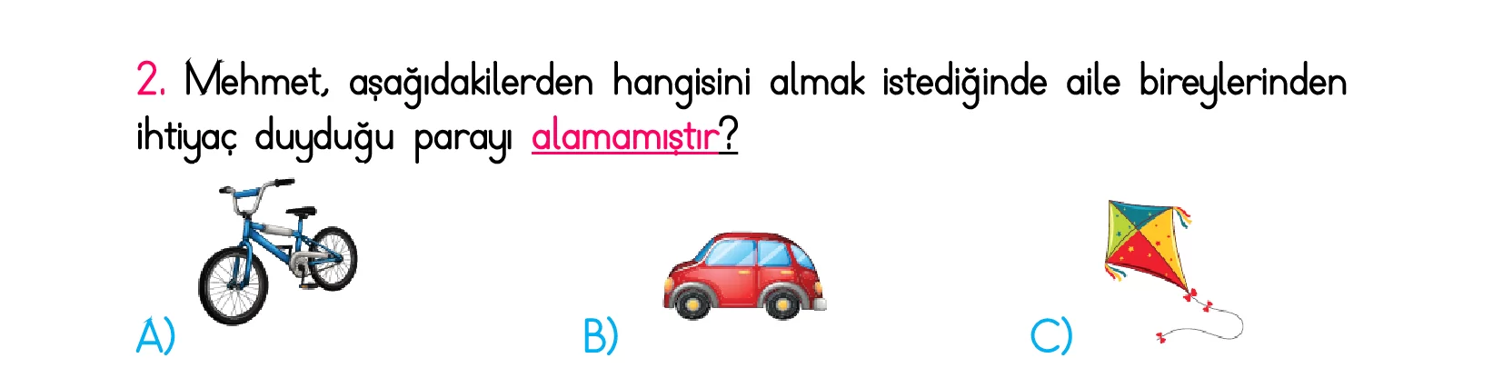 2. Sınıf Türkiye Geneli Kazanım Değerlendirme Sınavı 5