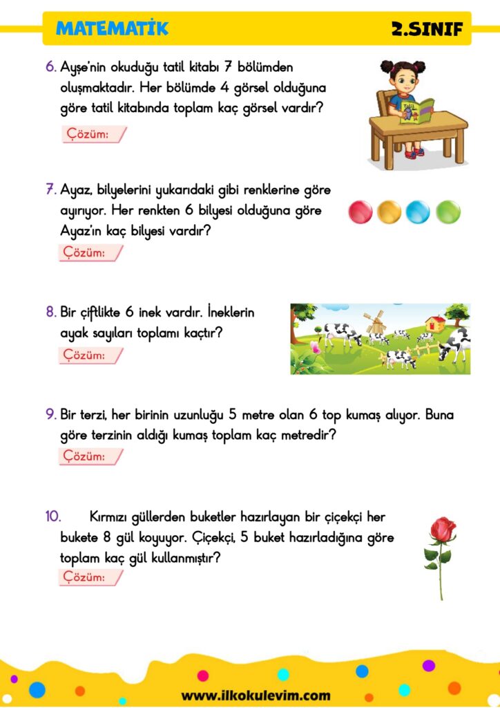 2.Sınıf Karışık Problemler