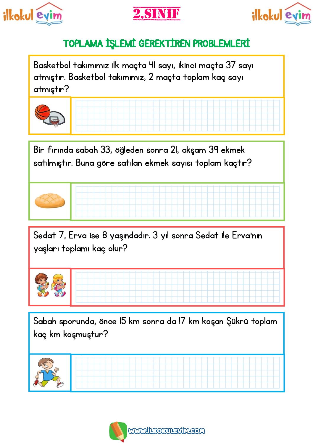 2.Sınıf Toplama Gerektiren Problemler