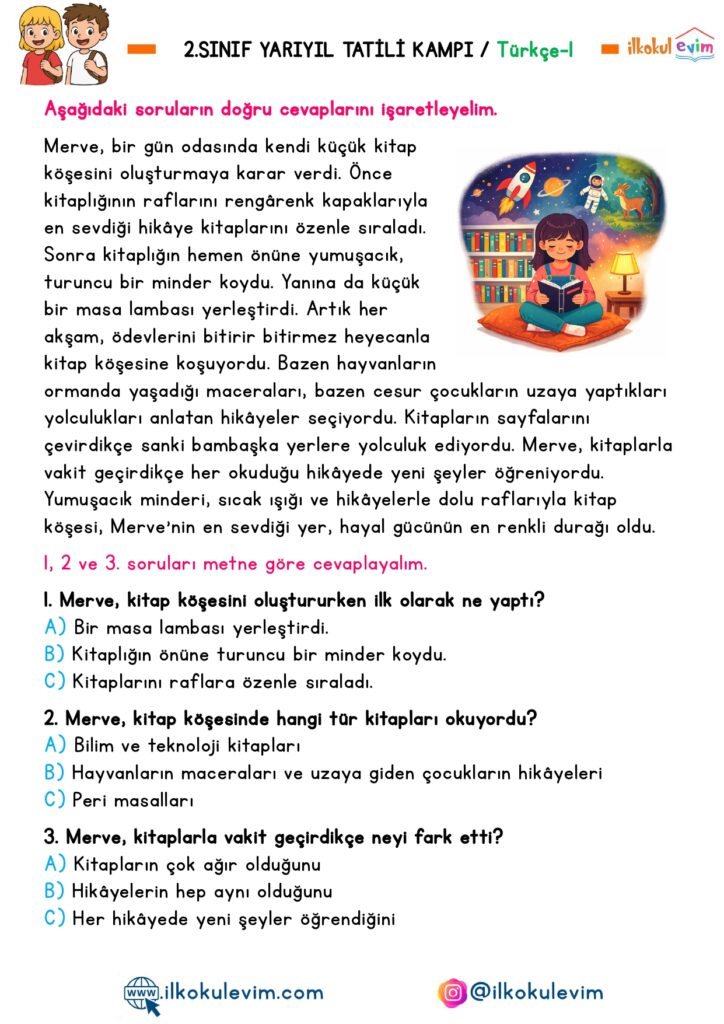 2.Sınıf Yarıyıl Tatil Kampı 1. Etkinlik