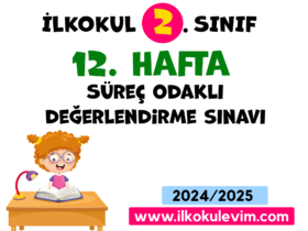 2.Sınıf 12. Hafta Değerlendirme Soruları