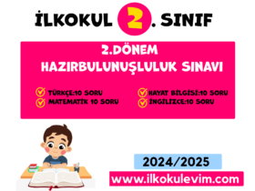 2. Sınıf 2.Dönem Hazırbulunuşluluk Sınavı