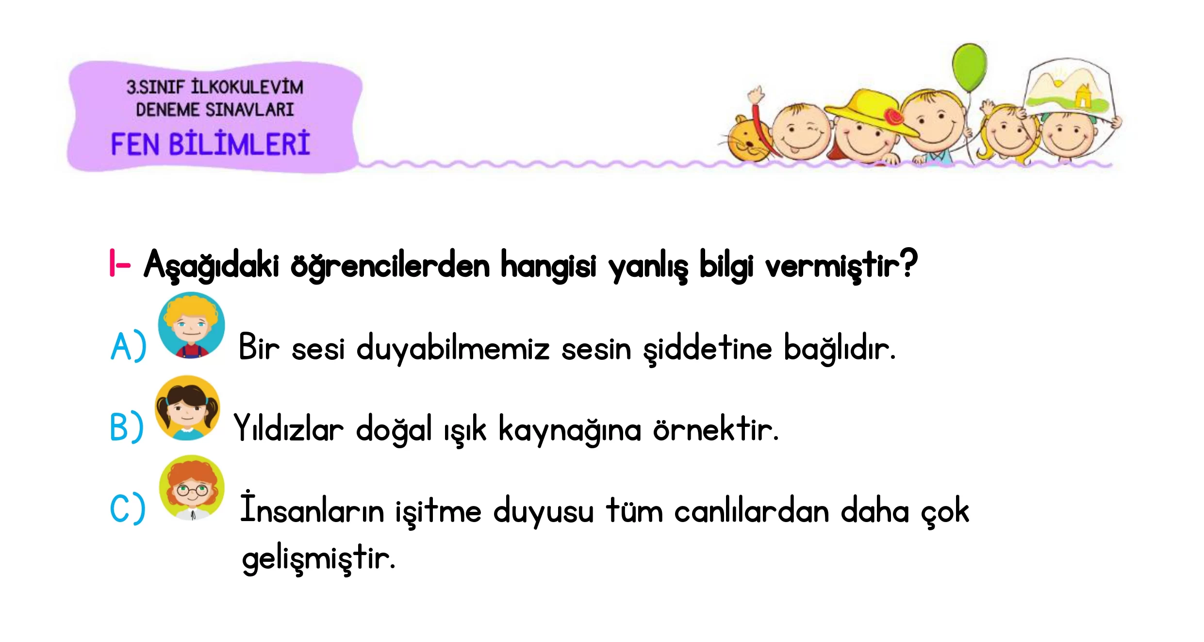 3. Sınıf Türkiye Geneli Ara Tatil Değerlendirme Sınavı