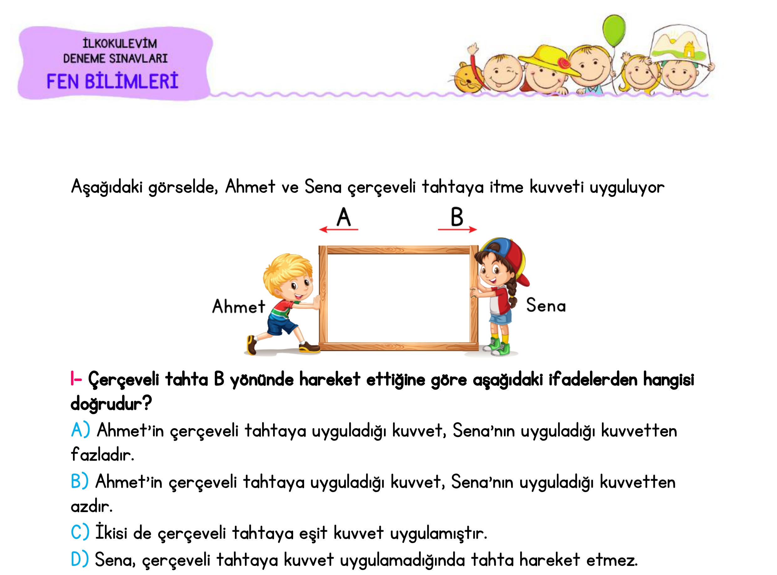 4. Sınıf Türkiye Geneli Ara Tatil Değerlendirme Sınavı