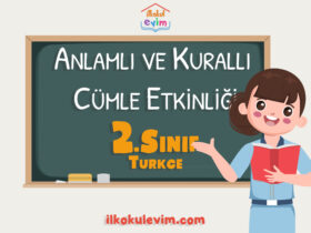 2. Sınıf Türkçe Kurallı ve Anlamlı Cümle Oluşturma Etkinliği Online