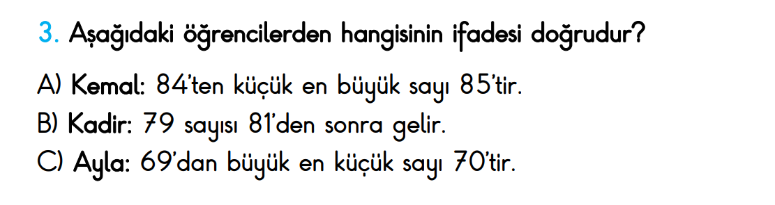2.Sınıf Kasım Ara Tatil Değerlendirme Soruları