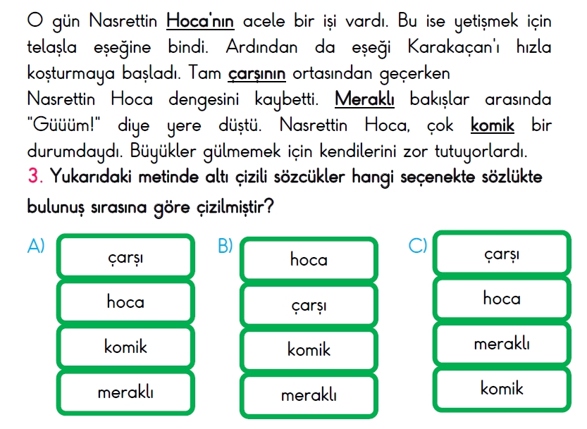 3. Sınıf Türkiye Geneli Süreç İzleme Sınavı-2 (ONLİNE ve PDF)