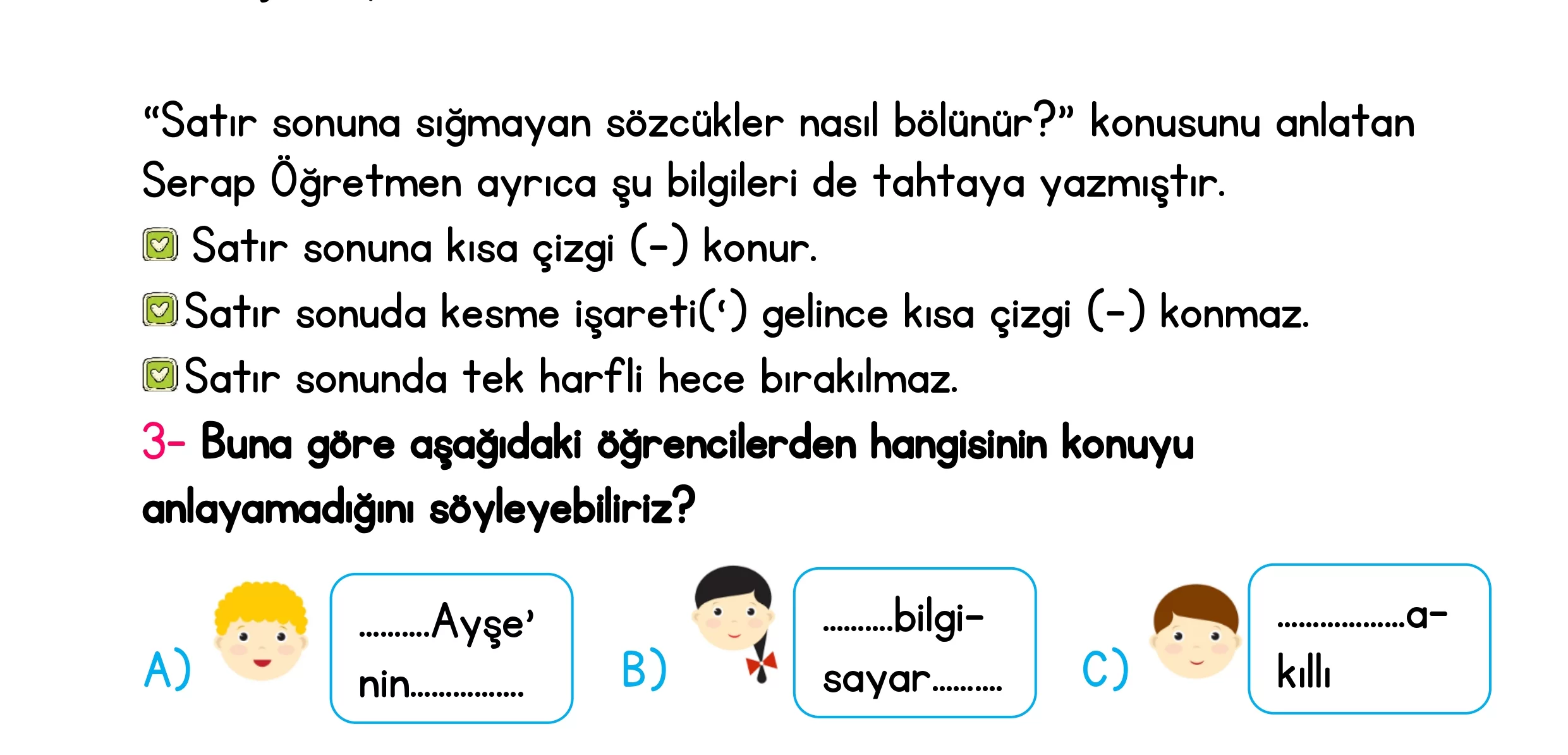 3. Sınıf Türkiye Geneli Ara Tatil Değerlendirme Sınavı