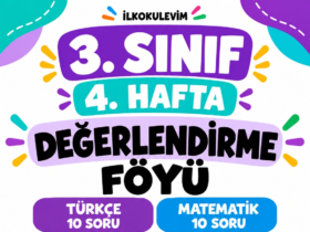 3. Sınıf 4. Hafta Değerlendirme Föyü – İlkokulevim kapak görseli