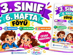 3. Sınıf 6. Hafta Föyü – Türkçe, Matematik, Fen Bilimleri ve Hayat Bilgisi, cevap anahtarlı PDF
