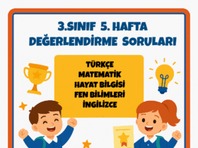 3.Sınıf 5.Hafta Değerlendirme Soruları