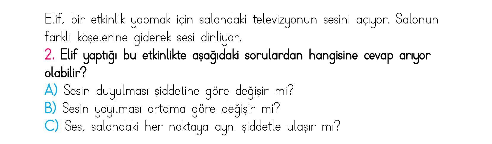 3. Sınıf Türkiye Geneli Kazanım Değerlendirme Sınavı 5