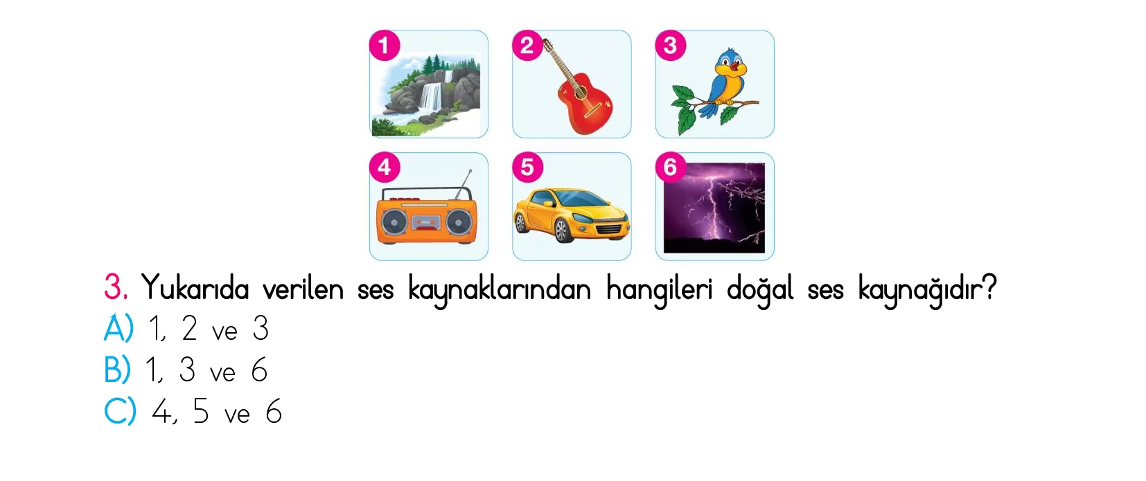 3. Sınıf Türkiye Geneli Kazanım Değerlendirme Sınavı 5