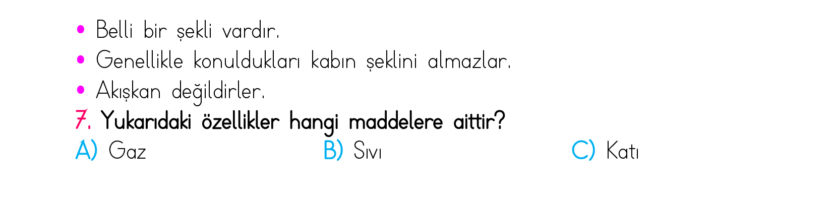 3. Sınıf Türkiye Geneli Kazanım Değerlendirme Sınavı 5