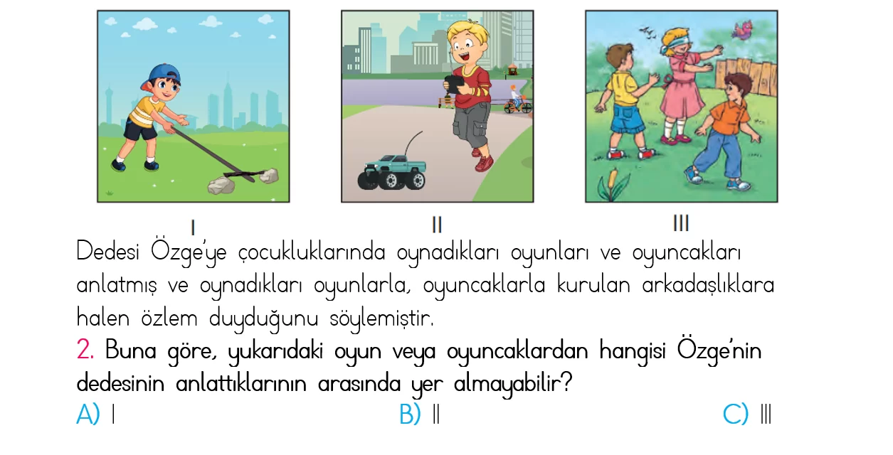 3. Sınıf Türkiye Geneli Kazanım Değerlendirme Sınavı 5