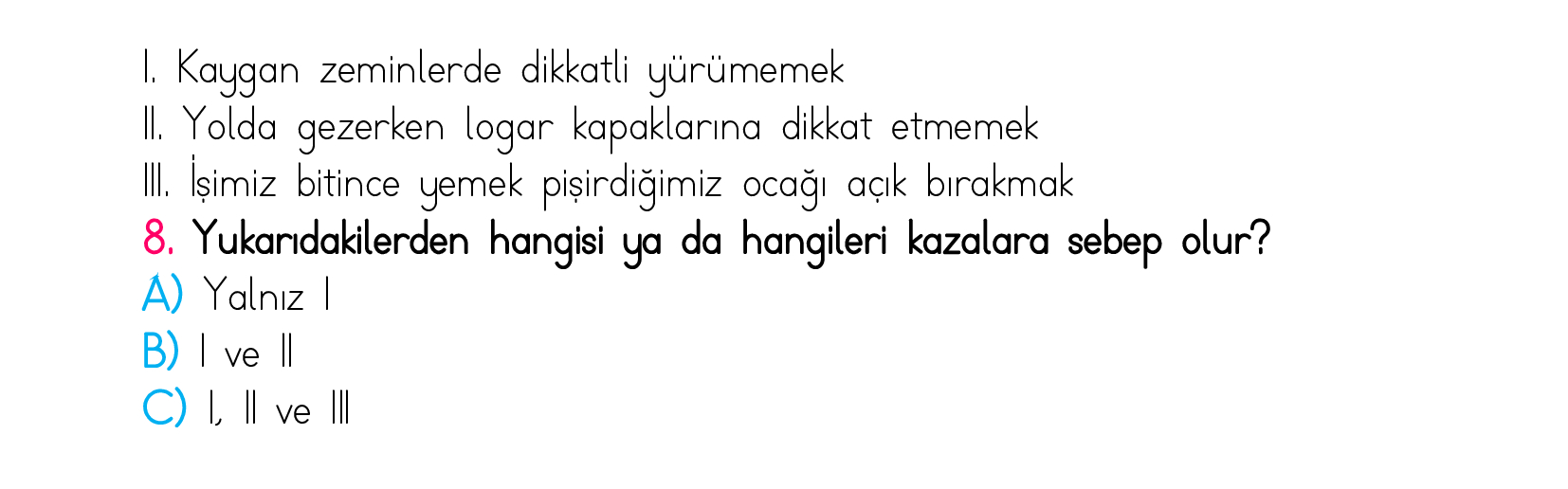 3. Sınıf Türkiye Geneli Kazanım Değerlendirme Sınavı 5