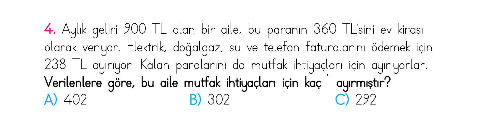 3. Sınıf Türkiye Geneli Kazanım Değerlendirme Sınavı 5