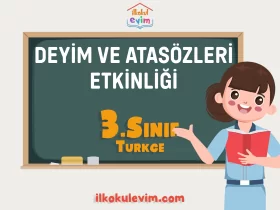 3.Sınıf Türkçe Deyim ve Atasözleri Etkinliği