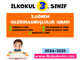 3. Sınıf 2.Dönem Hazırbulunuşluluk Sınavı