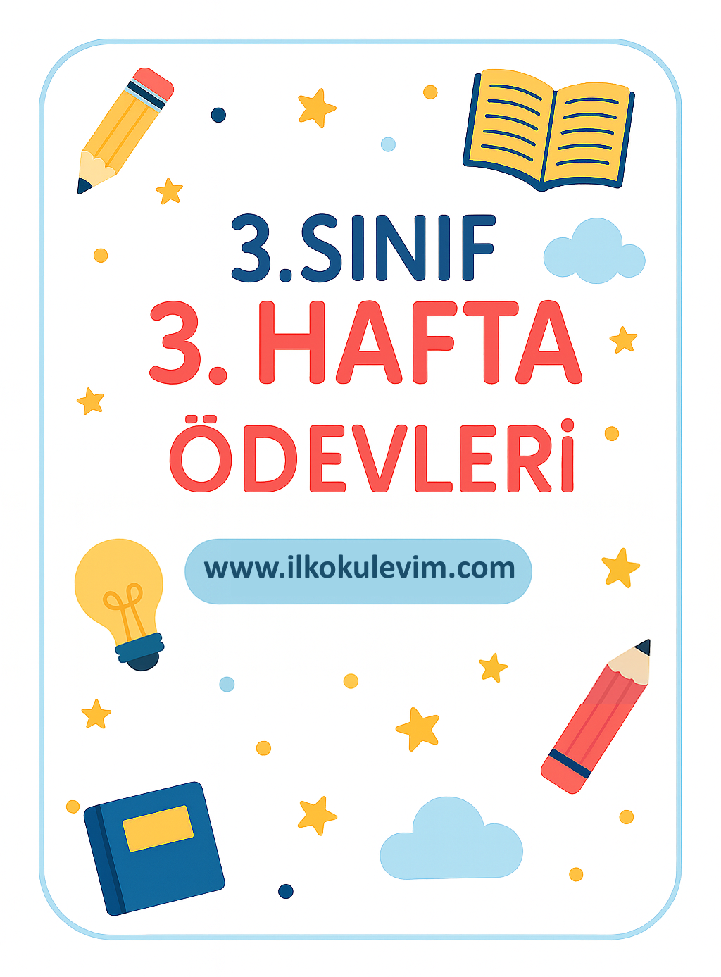 3.Sınıf 3.Hafta Ödevleri