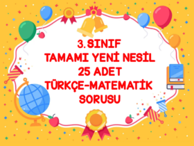 3. Sınıf Max Serisi Yeni Nesil Sorular