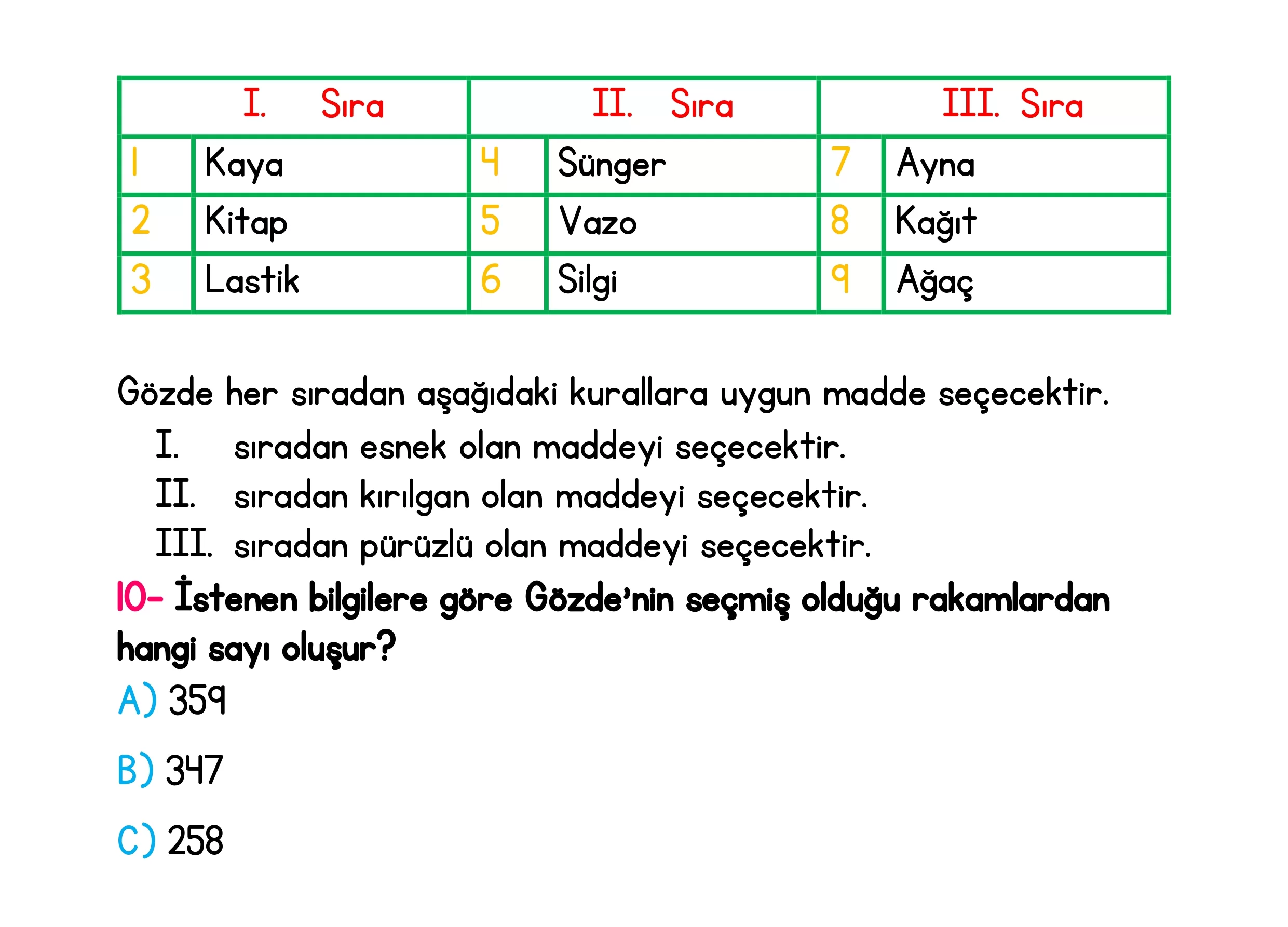 3. Sınıf Türkiye Geneli Ara Tatil Değerlendirme Sınavı