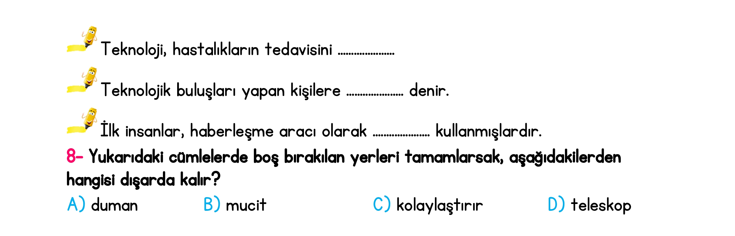4. Sınıf Türkiye Geneli Ara Tatil Değerlendirme Sınavı